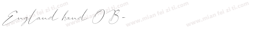 England hand OB字体转换